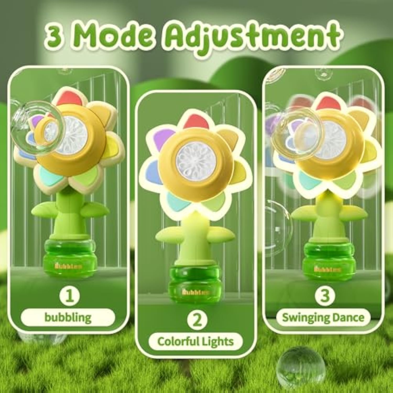🎁TikTok Last Day Sale - 70% OFF🎉Car-mounted rechargeable fun swing dance sunflower bubble machine🌻✨