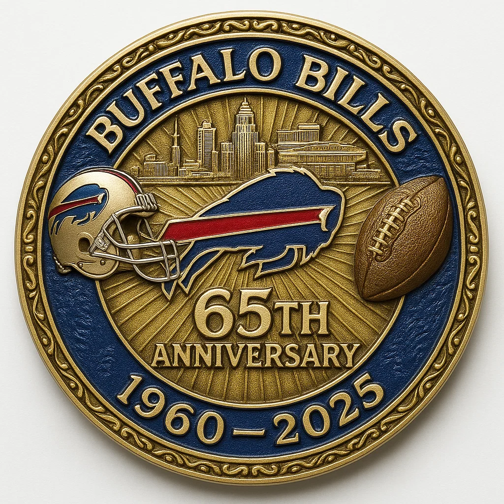 🔥Limited Edition🎁Buffalo Bills 65th Anniversary Commemorative Coin