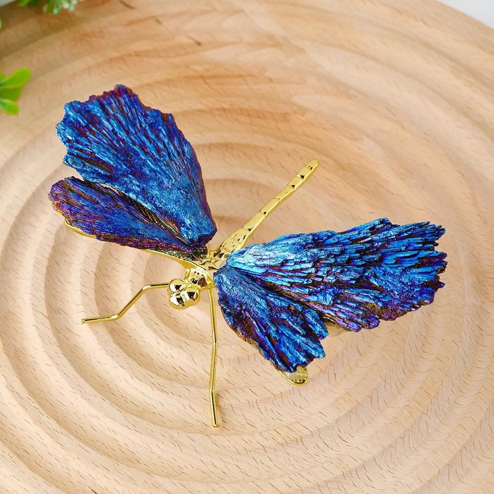 💜🦋AURA TOURMALINE KYANITE DRAGONFLY