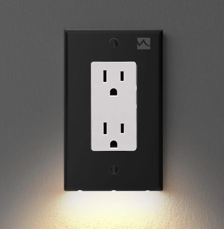 Christmas Sale-OUTLET WALL PLATE WITH LED NIGHT LIGHTS[UL FCC CSA CERTIFIED]