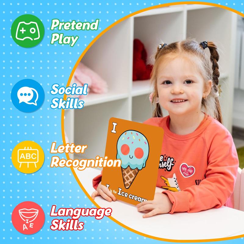 ⏰LAST DAY SALE 50% OFF💥26 Pcs Alphabet ABC Flash Cards with Animal Masks⚡Buy 2 Free Shipping