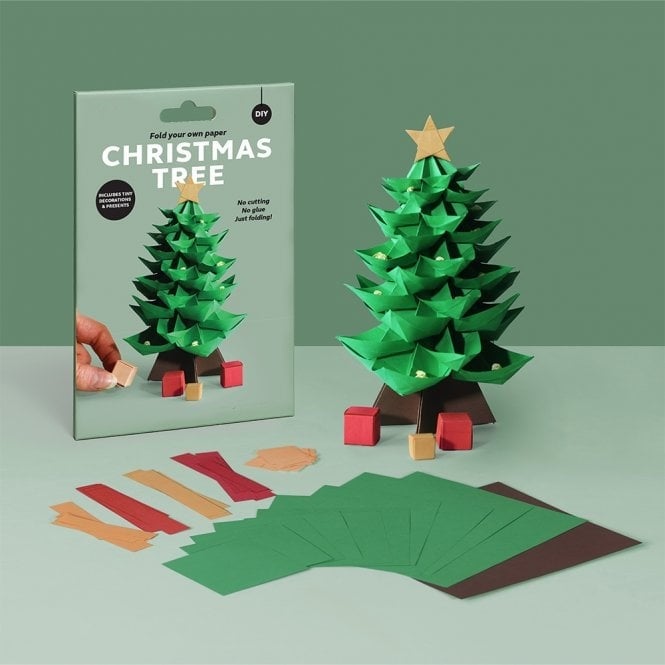 🔥Last Day Promotion 50% OFF🔥Eco-Friendly Christmas Tree Origami Kit – No-Glue Fold & Decorate!
