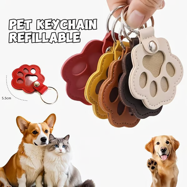(🌲Early Christmas Sale- 49% OFF)🐱Cats & 🐶Dogs Paw Shaped Leather Keychain - BUY A Set GET EXTRA 20% OFF & Free Shipping