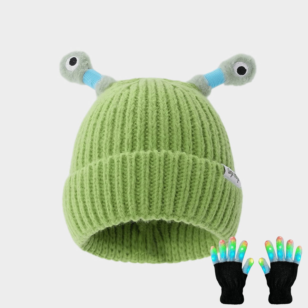 Last Day Promotion 70% OFF - 🔥-Winter Parent-Child Cute Glowing Little Monster Knit Hat