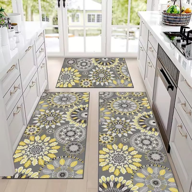 🎁TikTok Last Day Sale - 70% OFF🔥Boho Washable Kitchen Rugs Sets of 3 - Non Slip Kitchen Rugs