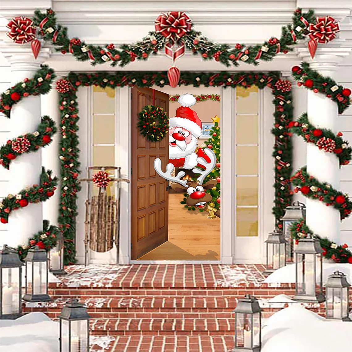 (🎄Early Christmas Sale - 70% OFF)Christmas Decoration Door Cover Tapestry