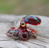 🔥🌊Blown glass orange and blue octopus glass statue octopus glass ocean octopus siren glass octopus statue