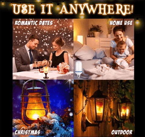 🔥LED Flame Light Bulb With Gravity Sensing Effect &
