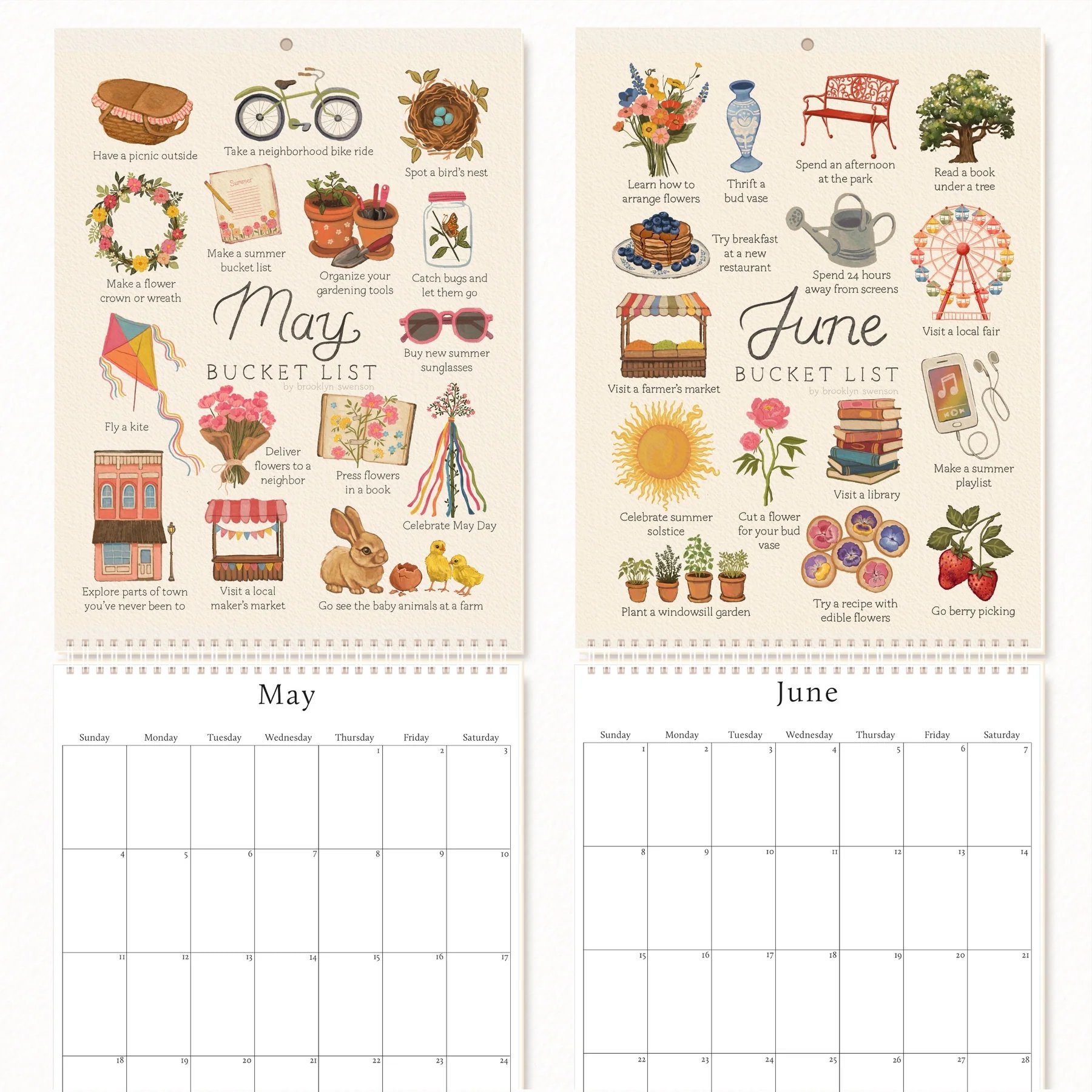 2025 Bucket List Calendar -Ready to ship
