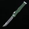 OTF micro-tech green handle Halo 6 lever straight jump knife
