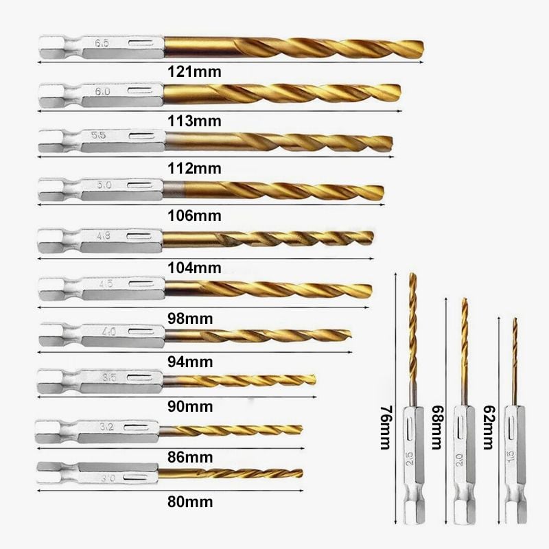 13PCS Multipurpose Drill Bit Set（𝐒𝐭𝐞𝐯𝐞 𝐑𝐨𝐬𝐬 𝐑𝐞𝐜𝐨𝐦𝐦𝐞𝐧𝐝）