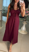 Women's Suspender Slit Long Top + Shorts Casual Suit