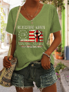 Women's Rejecting Kings Printed V-Neck T-Shirt