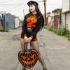 ⏰LAST DAY SALE 50% OFF💥Elastic Waist Belt Trick Or Treat Pumpkin Black
