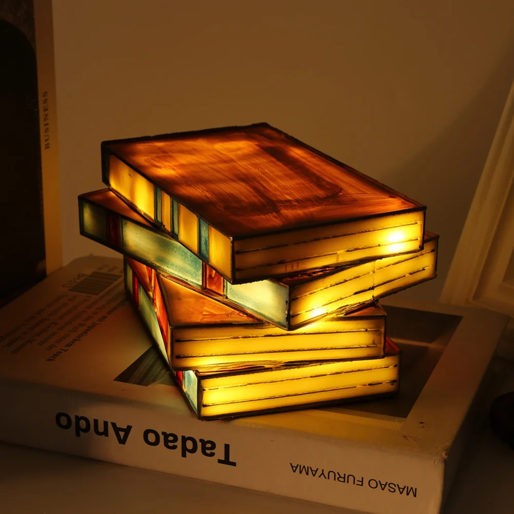 60% OFF TODAY! Stained Books Lamp