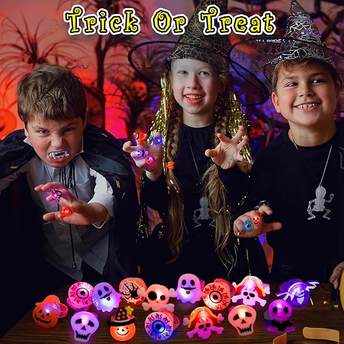 ⏰LAST DAY SALE 50% OFF💥🎁LED Light Halloween Glowing Ring