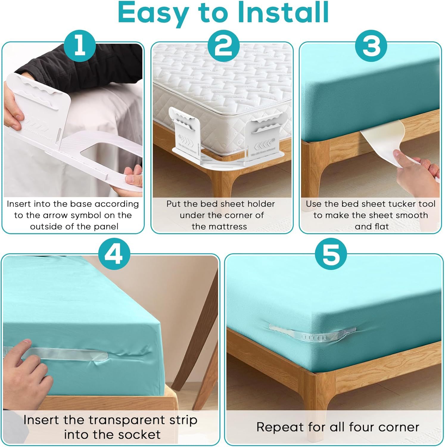 💥LAST DAY SALE 50% OFF💥Lock Sheet Holders Keep Sheets Firm & Tight⚡BUY 2 FREE SHIPPING