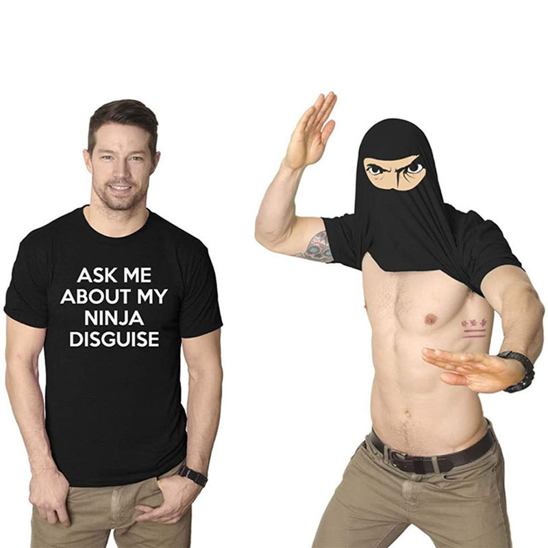 Ask Me About My Ninja Disguise T-shirt Funny Costume For Adults or Kids