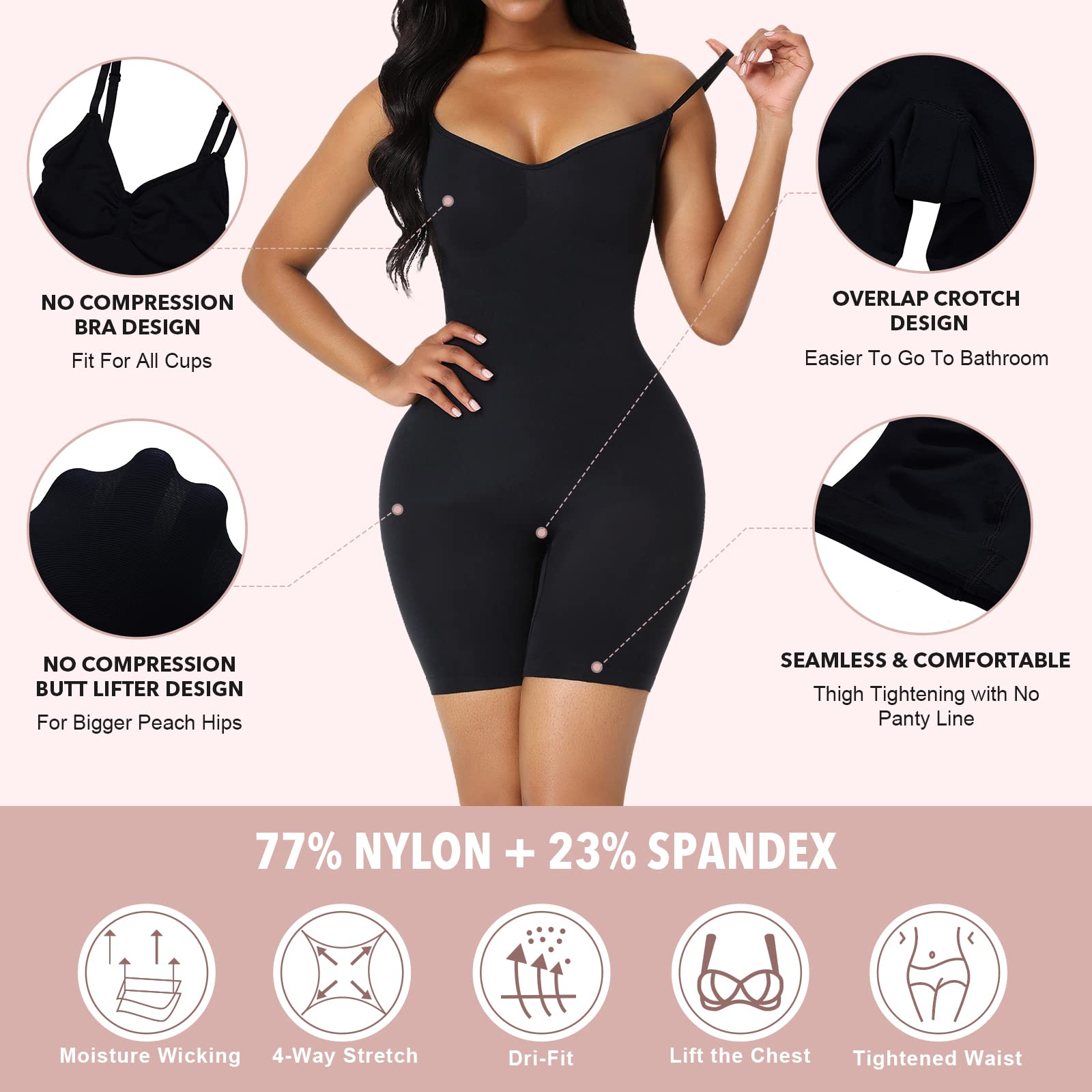 💖LAST DAY 50% OFF🎁Shapewear for Women Tummy Control Full Bust Body Shaper