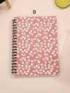 Floral Overlay Print Spiral Notebook 1pack