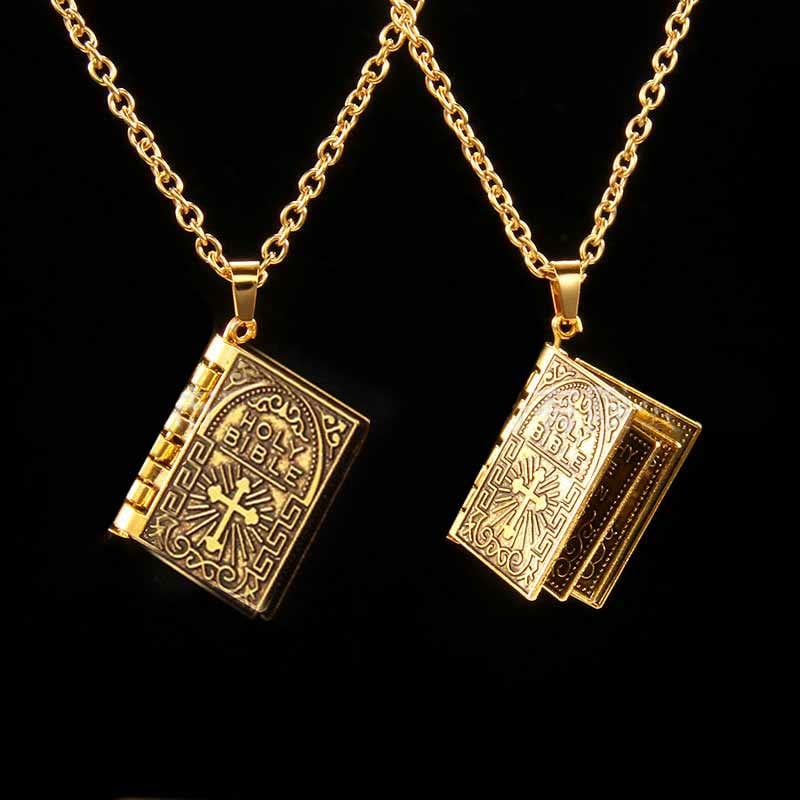 ✝️100% Handmade Cross Holy Bible Pendant Necklace(𝐉𝐚𝐜𝐤 𝐌𝐢𝐥𝐥𝐞𝐫 𝐇𝐚𝐧𝐝𝐦𝐚𝐝𝐞®)