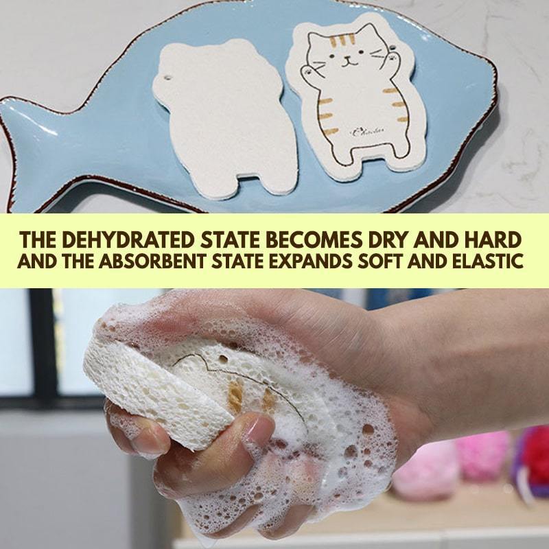 (🔥Last Day Promotion-60%OFF)Cartoon Compressed Wood Pulp Sponge Wipe(👍Buy 5 get 3 Free & Free shipping)
