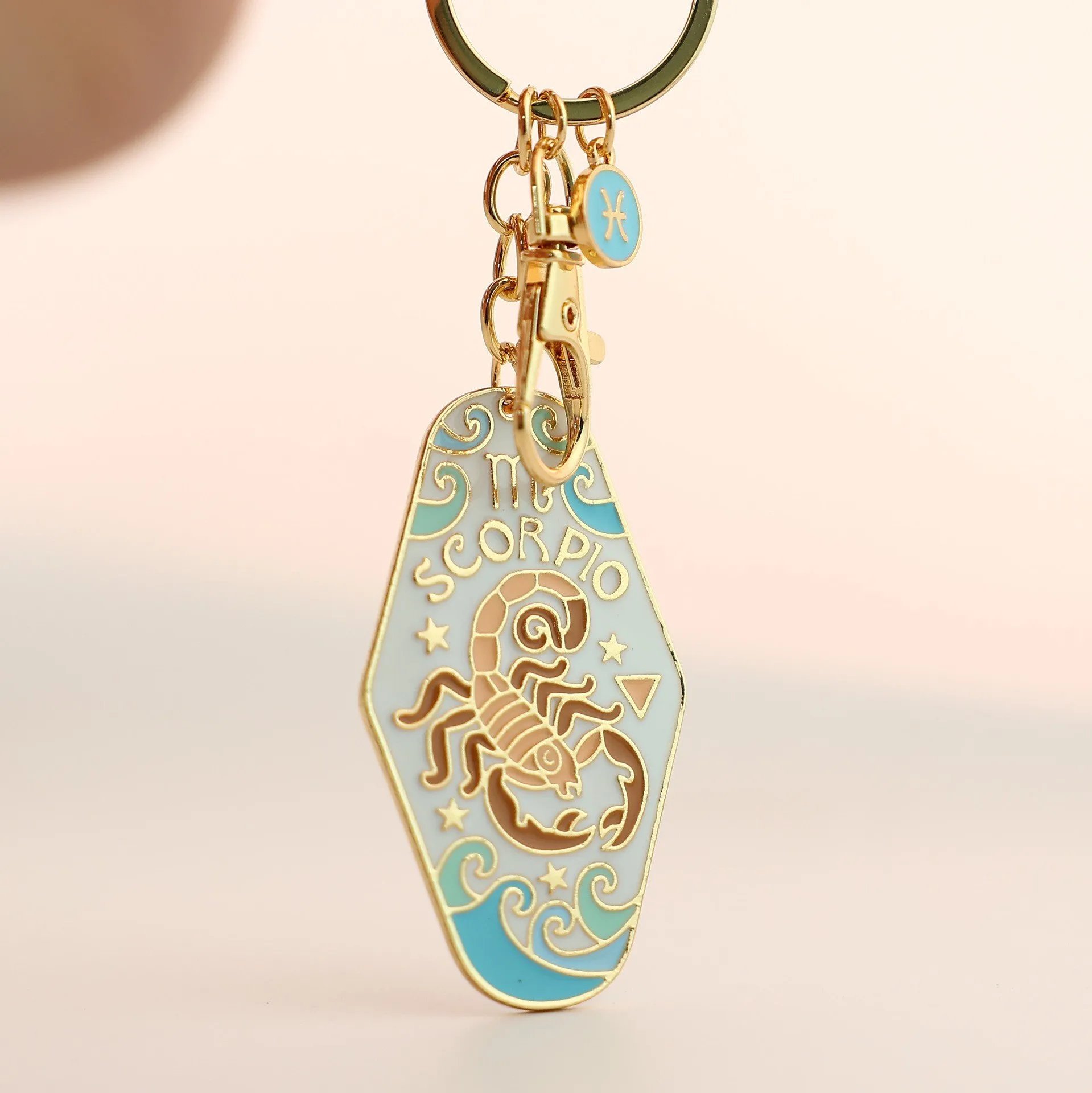 ⏰BUY 3 GET 1 FREE🔮Vintage Illustrated Zodiac Keychain