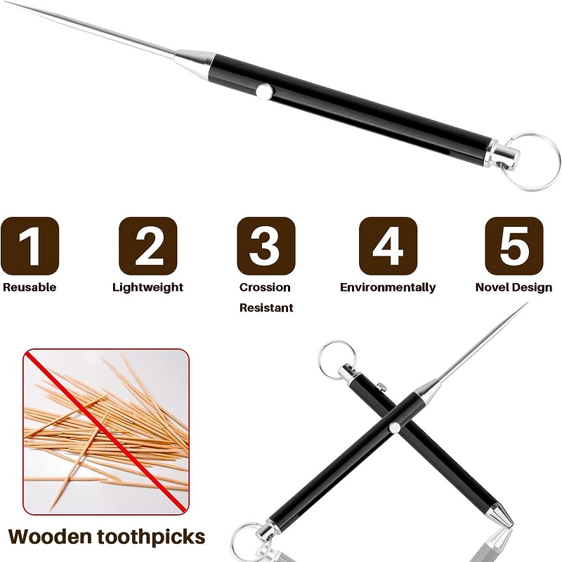 🔥(Last Day Sale- 50% OFF) Titanium Alloy EDC Toothpick - Buy 2 Get 1 Free