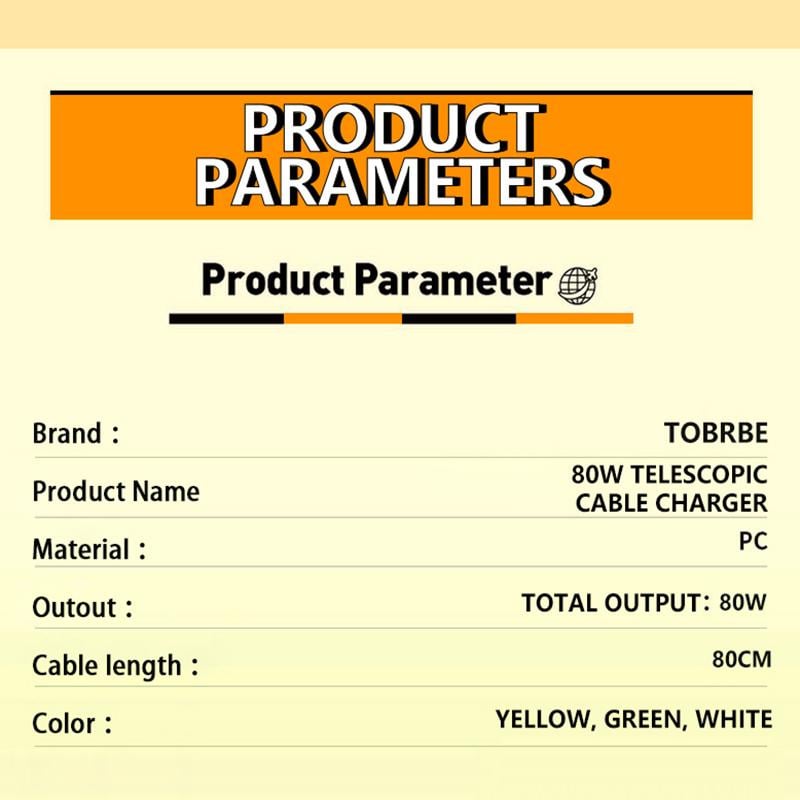 3 in 1 GaN Charger,Scalable 80W MAX fast charger module with Type-C cable and 2 USB ports