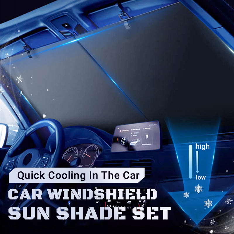 Free Shipping-Car Windshield Sun Shade Set