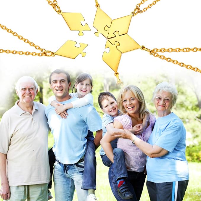 (🔥Last Day Promotion 50% OFF) Star Puzzle Friendship & Family Necklace - Buy 2 Get Extra 10% OFF & Free Shipping