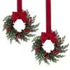 🎄TikTok Christmas Sale -70% OFF✨Christmas Mini Cabinet Wreath with Ribbon Bows