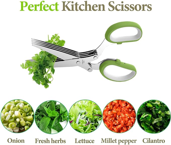 5 Blade Kitchen Salad Scissors