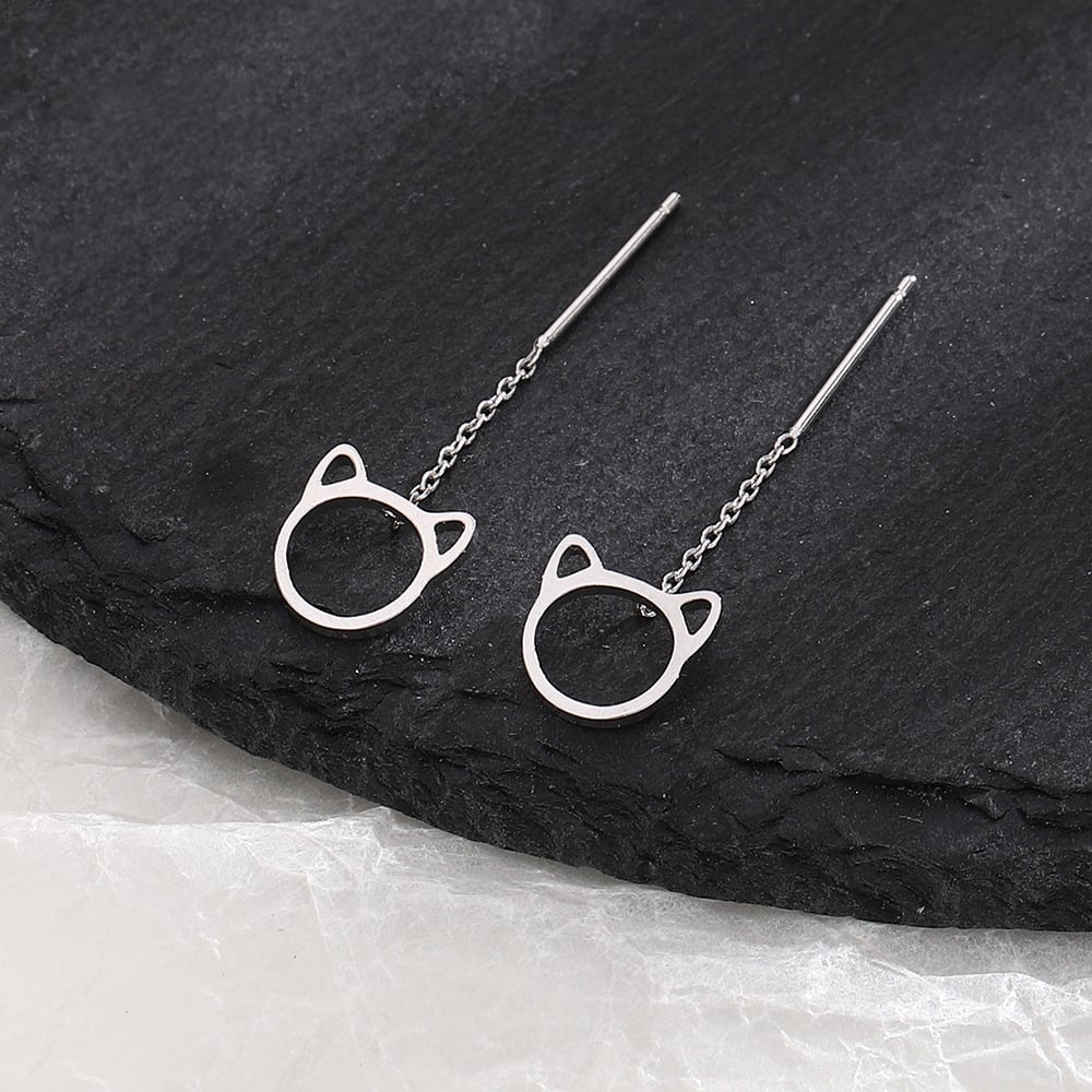 🐱💖Hollow Cat Earrings - Elegant & Whimsical