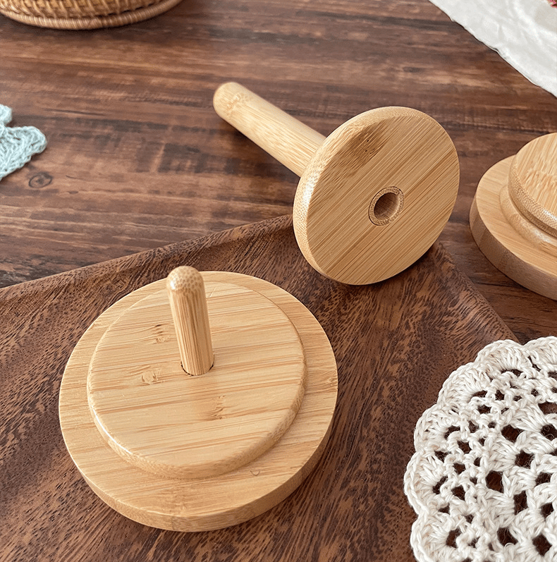 Wooden Yarn Spool Rack