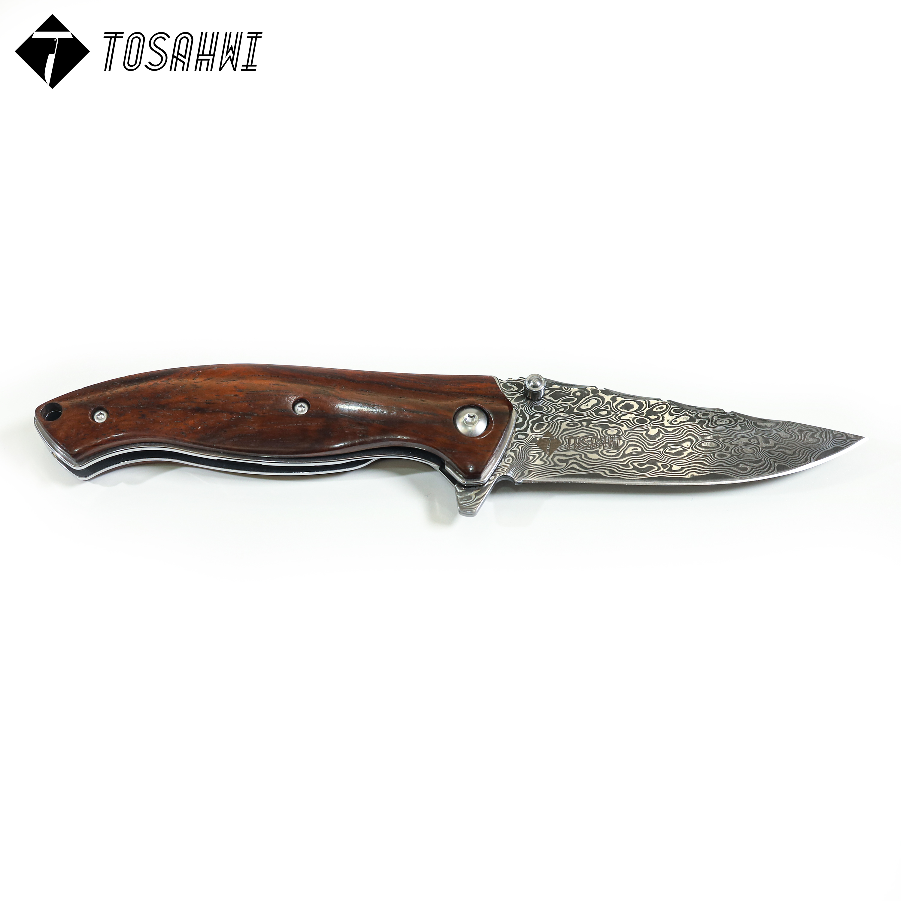 TOSAHWI HANDMADE Sandalwood Handle Forged steel Folding Blades-69544