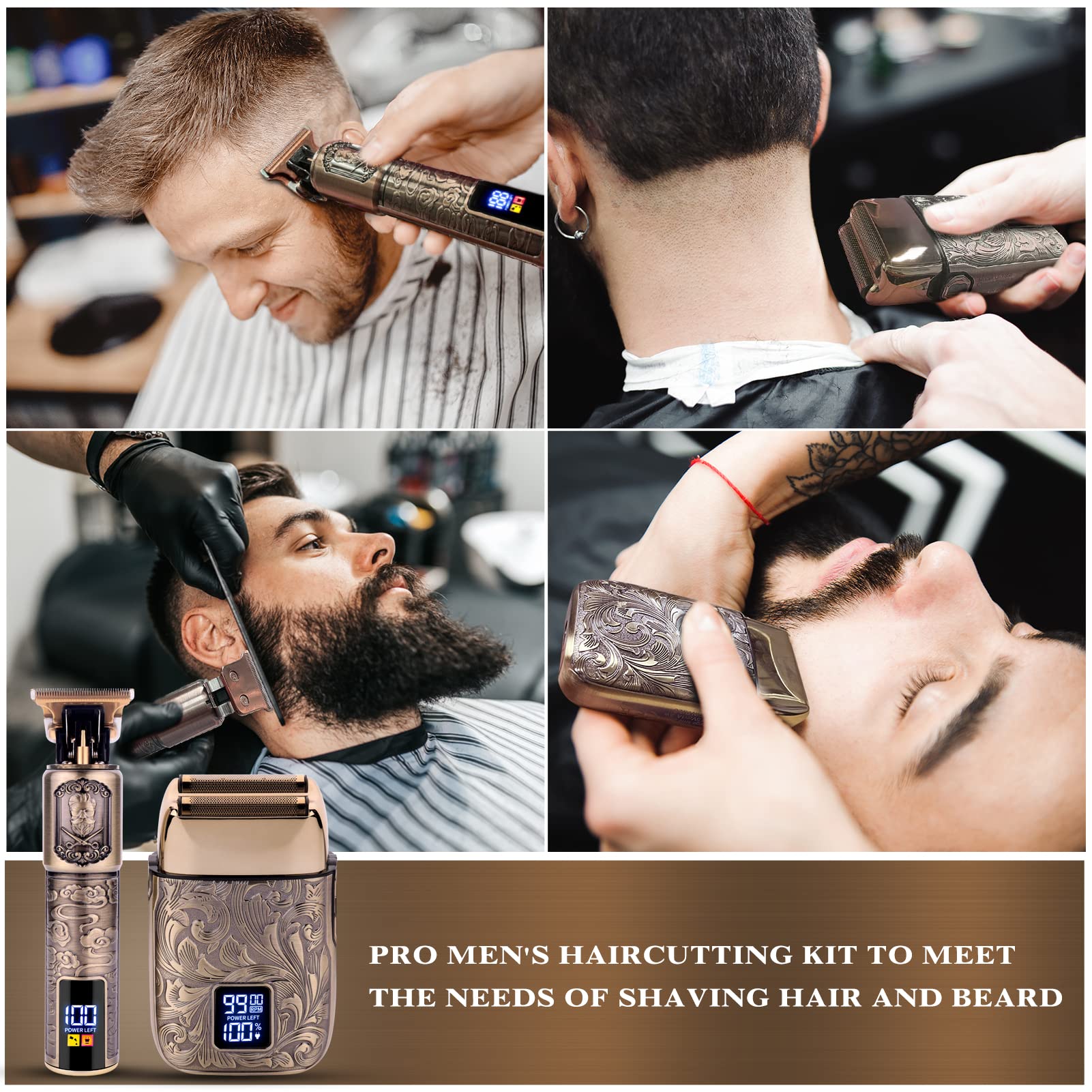 🔥Last Day Promotion 50% OFF🔥Hair Trimmer & Electric Razor for Men Zero Gapped Beard Trimmer