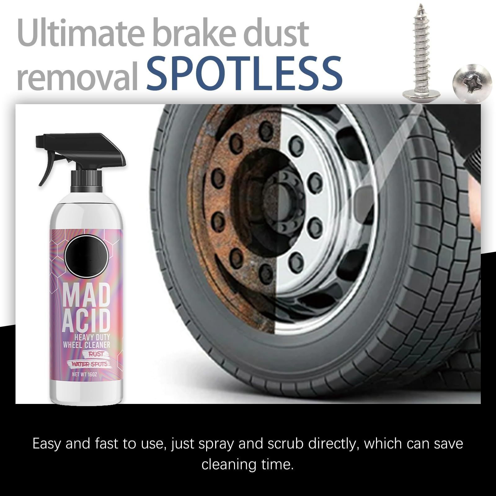 🔥Last Day 50% OFF🔥Heavy Duty Wheel Rust And Water Spot Cleaner