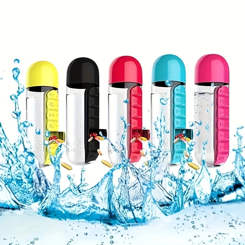 🎁TikTok Last Day Sale - 70% OFF🔥2-in-1 Portable Medicine Box & Water Bottle