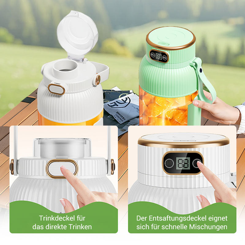 💥Letzter Tag 49% Rabatt❄️Tragbare Saftpresse‑Tasse mit Display