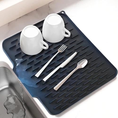 🎁TikTok Last Day Sale - 70% OFF🔥No-Spill Silicone Worktop Saver – Heat-Resistant & Non-Slip Mat for Drip-Free Drying