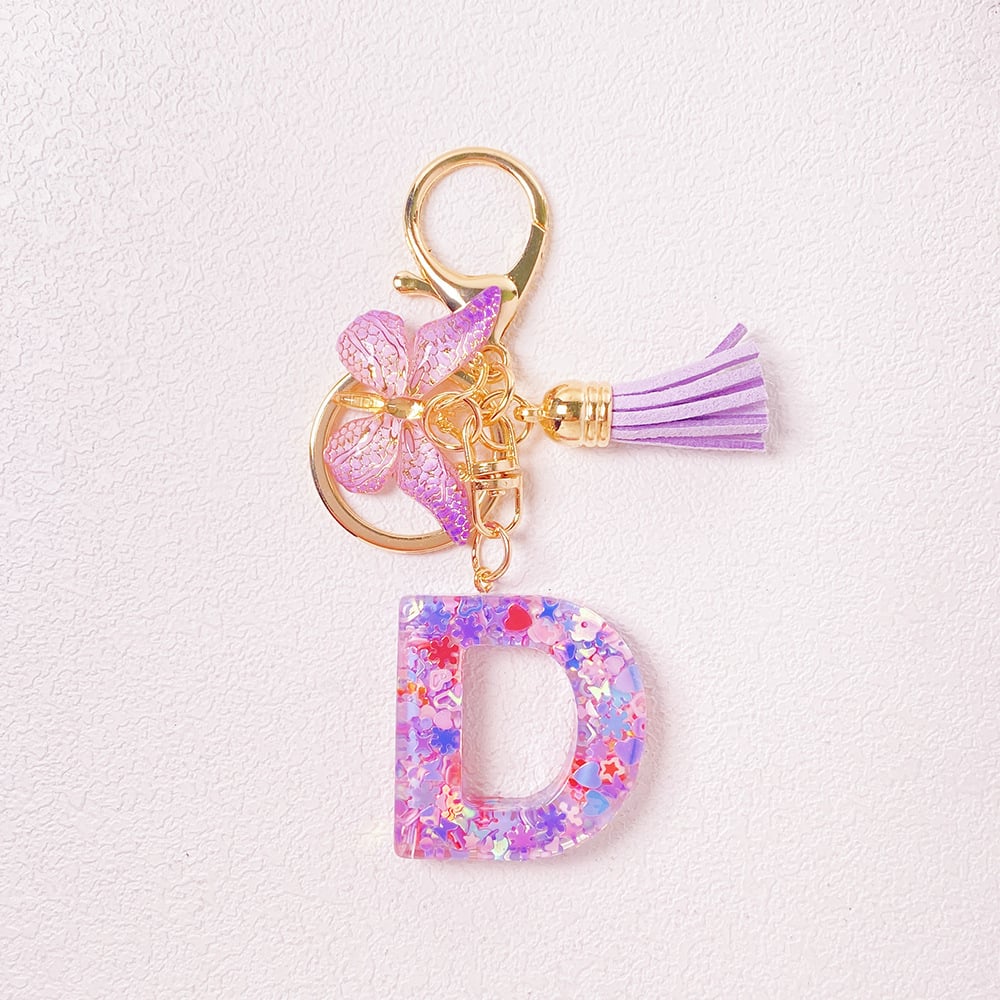 🎄TikTok Christmas Sale - 70% OFF🎄Initial Letter Keychains🦋