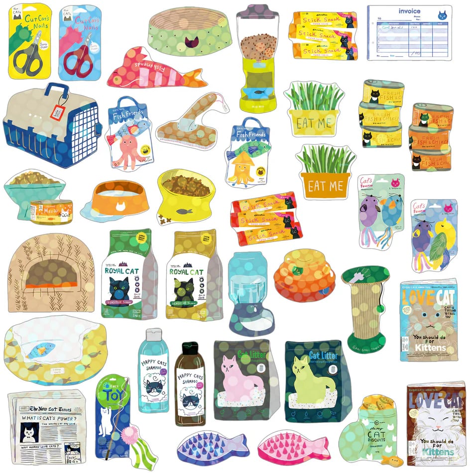 🔥Miniature Shipping Box Flake Sticker Set