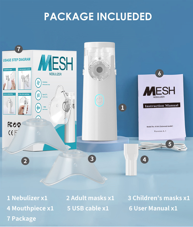 Portable Handheld Mesh Nebulizer