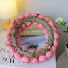 Handmade Artificial Easter Rabbit Wreath with Pastel Eggs