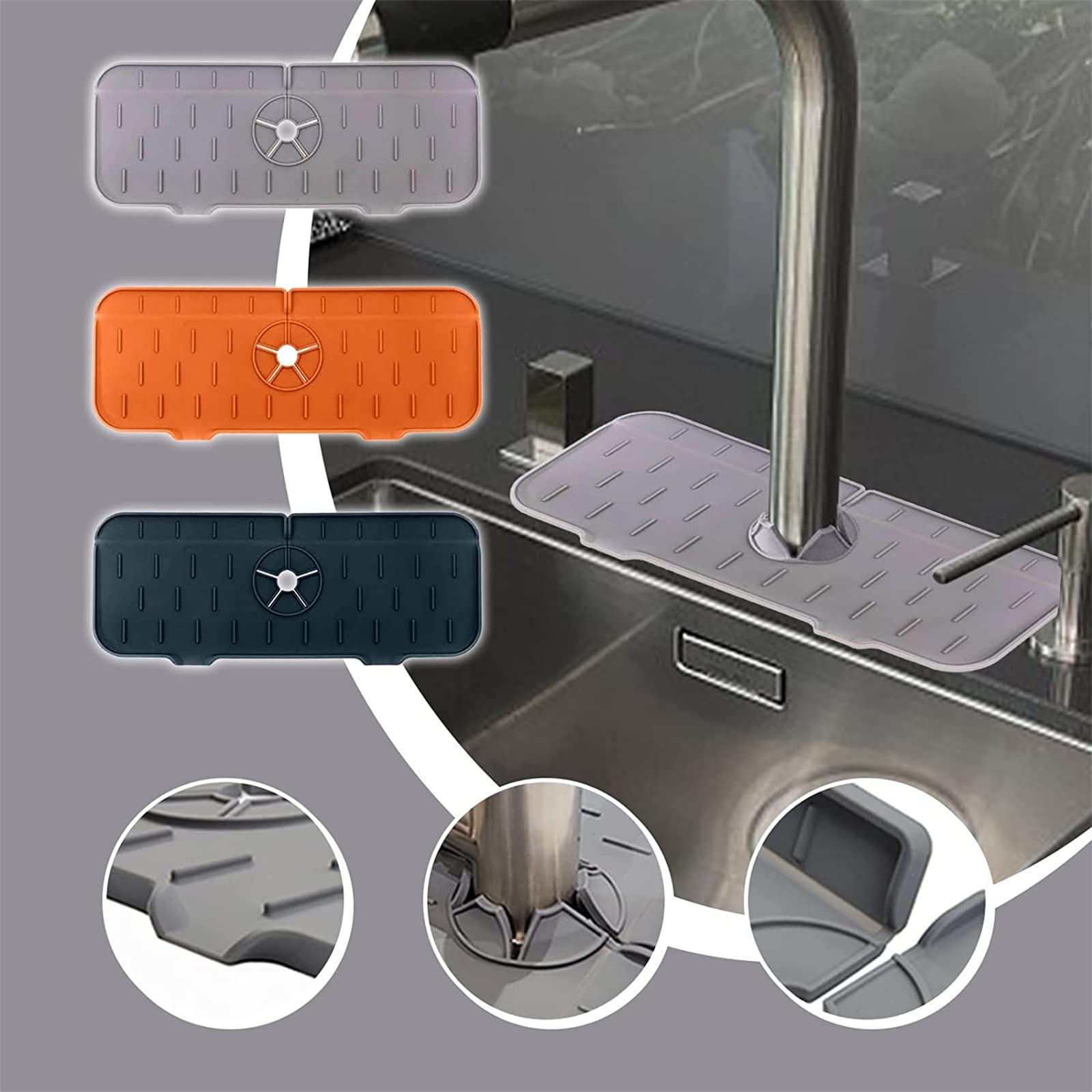 🔥(Last Day Promotion - 50% OFF)Silicone Faucet Handle Drip Catcher Tray-BUY 2 FREE SHIPPING
