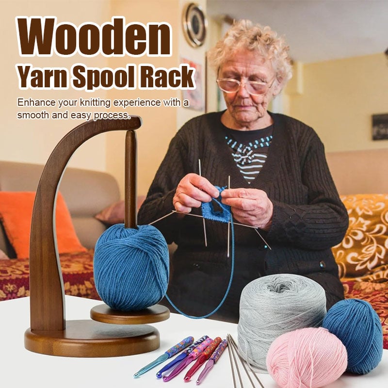 (🌲Early Christmas Sale - 49% OFF) Wooden Yarn Spool Rack, BUY 2 FREE SHIPPING TODAY