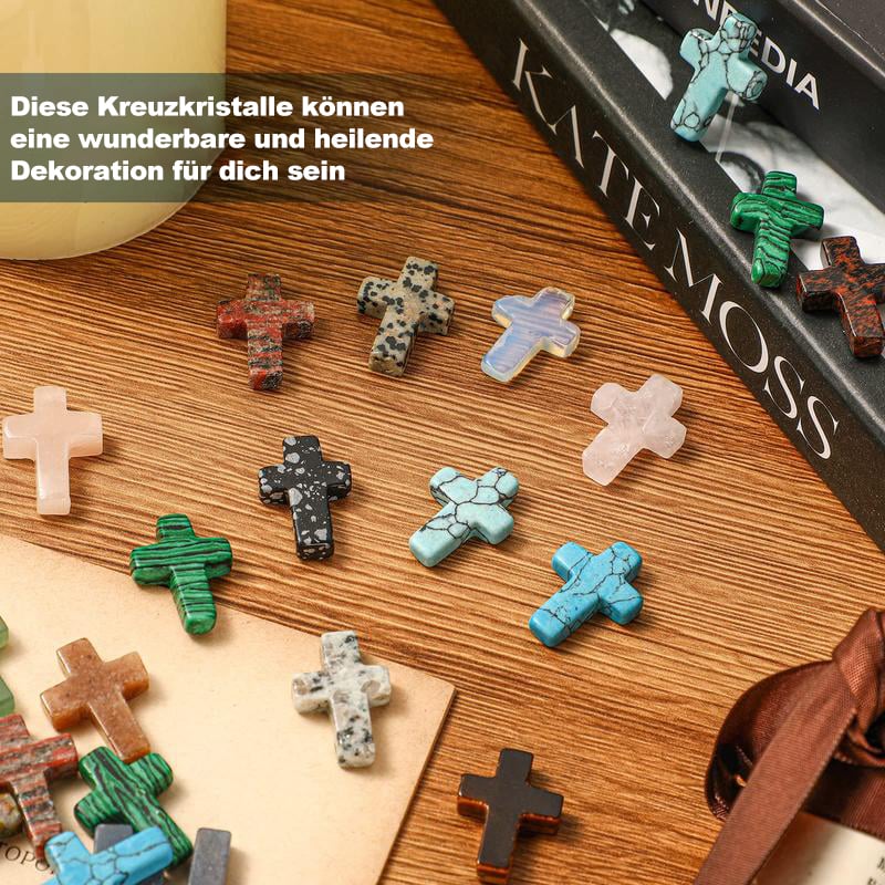 🎁LETZTER TAG 49 % RABATT✝️Handgefertigte Kreuze aus natürlichem Kristall