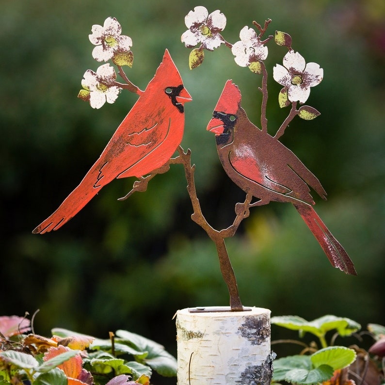 Metal Hand Painted Ruby-Throated Hummingbird