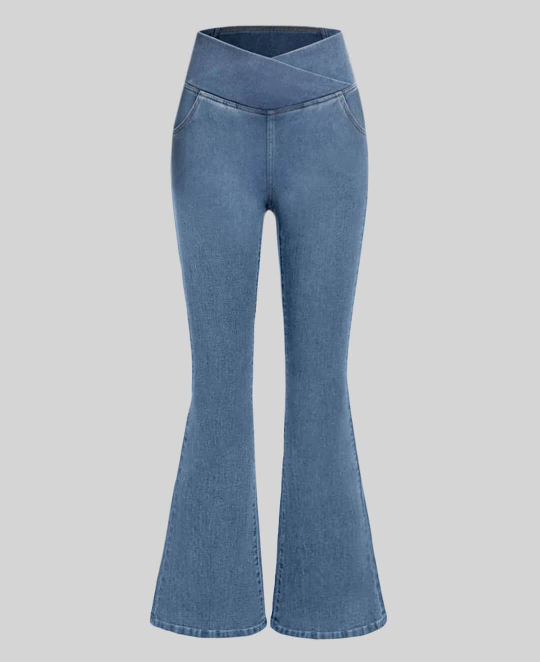 🔥Stretch-Jeans mit hoher Taille und Crossover